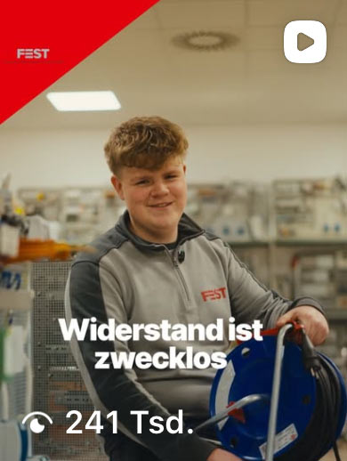 Reel-Titelbild „Widerstand ist zwecklos“ der FEST GmbH mit 241.000 Aufrufen